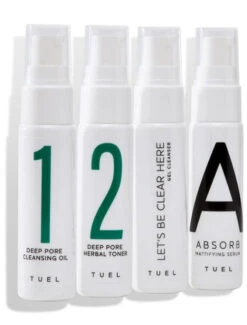 Tuel Detox Travel Pack Mini Set With Gel Cleanser 4 X 1 Fl Oz